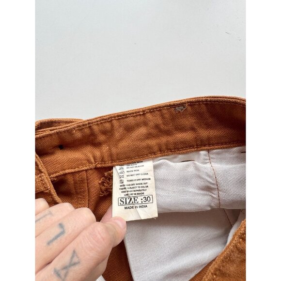 VERSACE Brown 100% Cotton Basketweave Twill Low Rise Skinny Jeans Pants, Size 30 - Picture 14 of 16